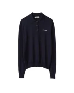 MIU MIU Wool knit polo shirt