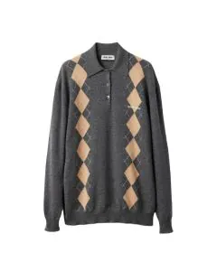 MIU MIU Cashmere knit polo shirt