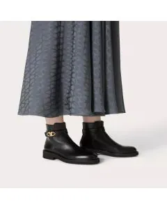Valentino VLOGO LOCKER CALFSKIN ANKLE BOOT
