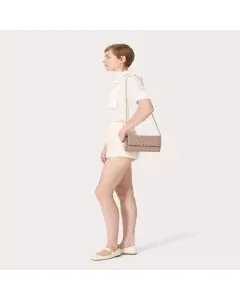 Valentino ROCKSTUD SPIKE NAPPA LEATHER CROSSBODY CLUTCH BAG
