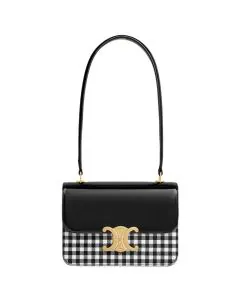 Celine TEEN GARANCE BAG IN VICHY PRINTED PATENT CALFSKIN