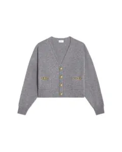 Celine cardigan with gourmettes in heritage cashmere