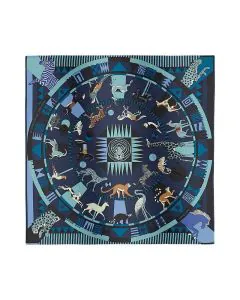 Hermès Le Carrousel du Tigre Royal scarf 90