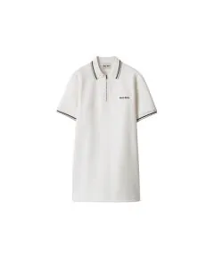 MIU MIU Bonded piqué and technical jersey dress