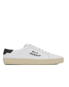 YSL court classic sl/06 embroidered sneakers in smooth leather