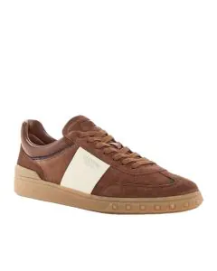 Valentino UPVILLAGE LOW TOP SNEAKER IN SPLIT LEATHER AND CALFSKIN NAPPA LEATHER