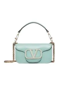 VALENTINO GARAVANI LOCÒ SMALL SHOULDER BAG WITH JEWEL LOGO