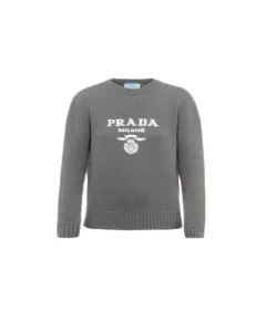 Prada Cashmere and wool Prada logo crew-neck sweater