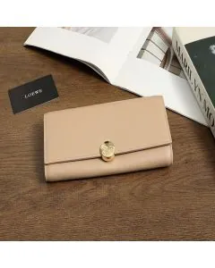LOEWE Pebble continental wallet in shiny nappa calfskin