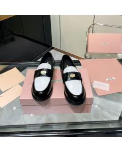 MIU MIU Leather penny loafers