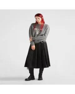 Prada Cashmere and wool Prada logo crew-neck sweater
