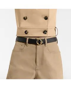LV Flowergram Round 30mm Reversible Belt