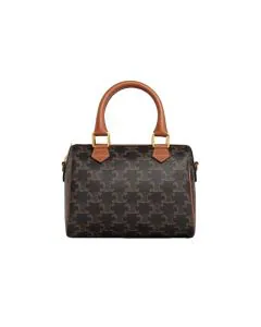 Celine SMALL BOSTON IN TRIOMPHE CANVAS AND CALFSKIN