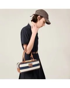 MIU MIU Beau canvas and leather bag