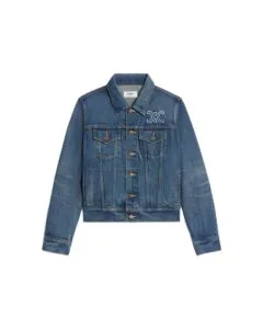 Celine Trucker jacket in dark union wash denim