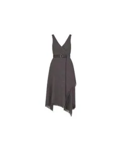 Dior Mid-Length Draped Dress with Belt