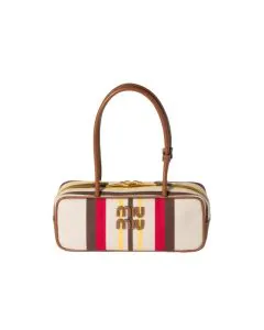 MIU MIU Beau canvas and leather bag
