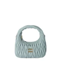 MIU MIU Wander matelassé nappa leather hobo bag