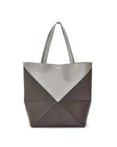 LOEWE XL Puzzle Fold Tote in shiny calfskin