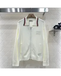 MIU MIU Cotton zipper cardigan