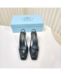 Prada Patent leather slingback pumps