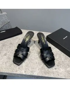 YSL TRIBUTE MULES in smooth leather
