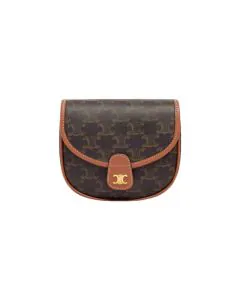 Celine MINI BESACE IN TRIOMPHE CANVAS AND CALFSKIN