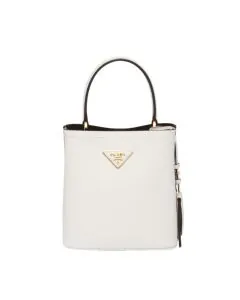 Small Saffiano Leather Prada Panier Bag