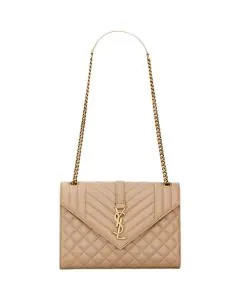 YSL MEDIUM ENVELOPE in MATELASSÉ lambskin