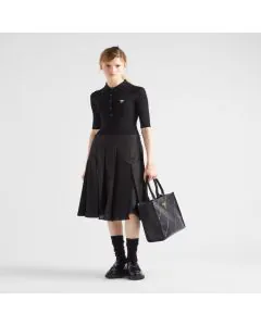 Large leather Prada Symbole bag with topstitching