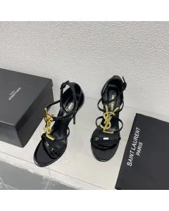 YSL Cassandra sandals in patent leather