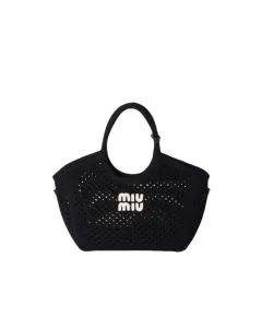 MIU MIU IVY cotton mesh tote bag