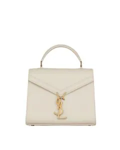 YSL CASSANDRA Mini top handle bag in grain de poudre embossed leather