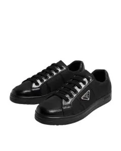 Prada Downtown nappa leather and Re-Nylon sneakers