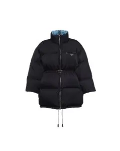Prada Re-Nylon Gabardine hooded down coat