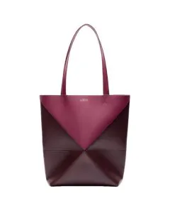 LOEWE Puzzle Fold Tote in shiny calfskin