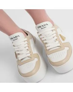 Prada Downtown Bold leather sneakers
