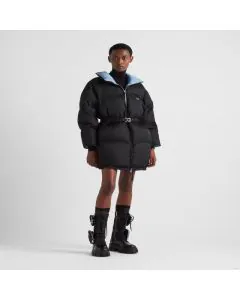 Prada Re-Nylon Gabardine hooded down coat