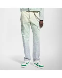 LV Damier Gradient Jacquard Denim Cargo Pants