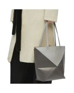 LOEWE Puzzle Fold Tote in shiny calfskin