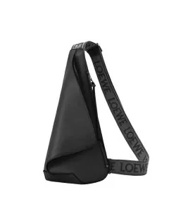 LOEWE Anton sling in supple smooth calf and jacquard