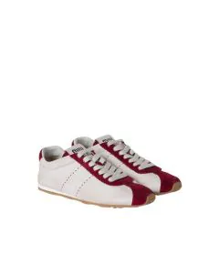 MIU MIU Plume nappa leather and suede sneakers