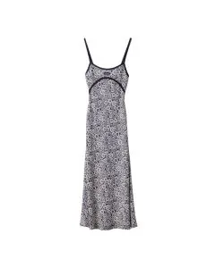 MIU MIU Long floral print crepe de chine dress