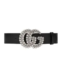 Gucci GG Marmont wide belt with crystals