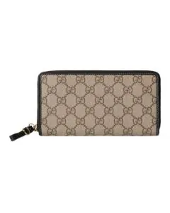 Gucci GG Emblem zip around wallet