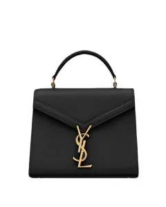 YSL CASSANDRA Mini top handle bag in grain de poudre embossed leather