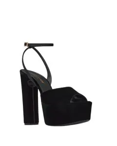 YSL Jodie platform sandals in velvet