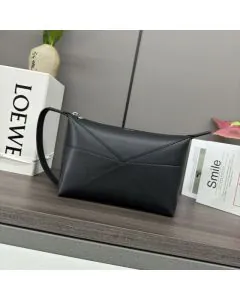 LOEWE Puzzle Fold wash bag in shiny calfskin
