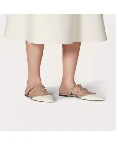 Valentino ROCKSTUD PATENT-LEATHER MULE