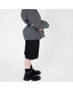 Prada Monolith leather and Re-Nylon boots with pouch